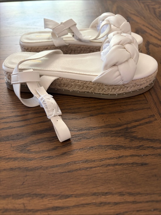 PrettyLittleThing Shoes - Pretty Little ThingWhite Braided-Strap Women's Espadrille Sandals 38